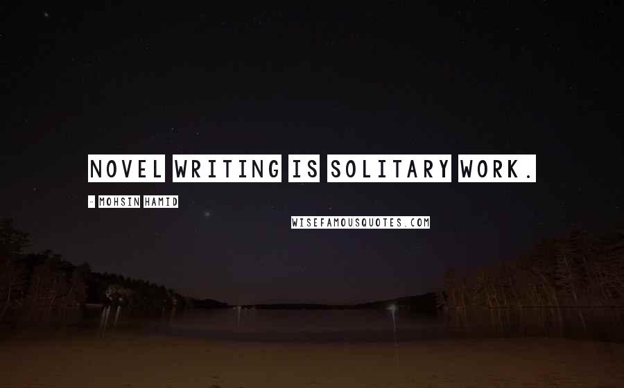 Mohsin Hamid Quotes: Novel writing is solitary work.