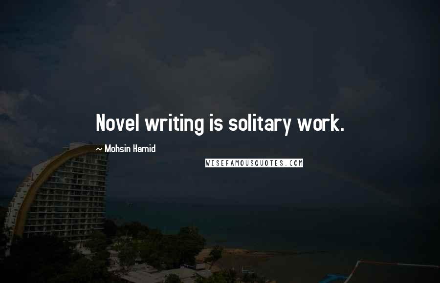 Mohsin Hamid Quotes: Novel writing is solitary work.