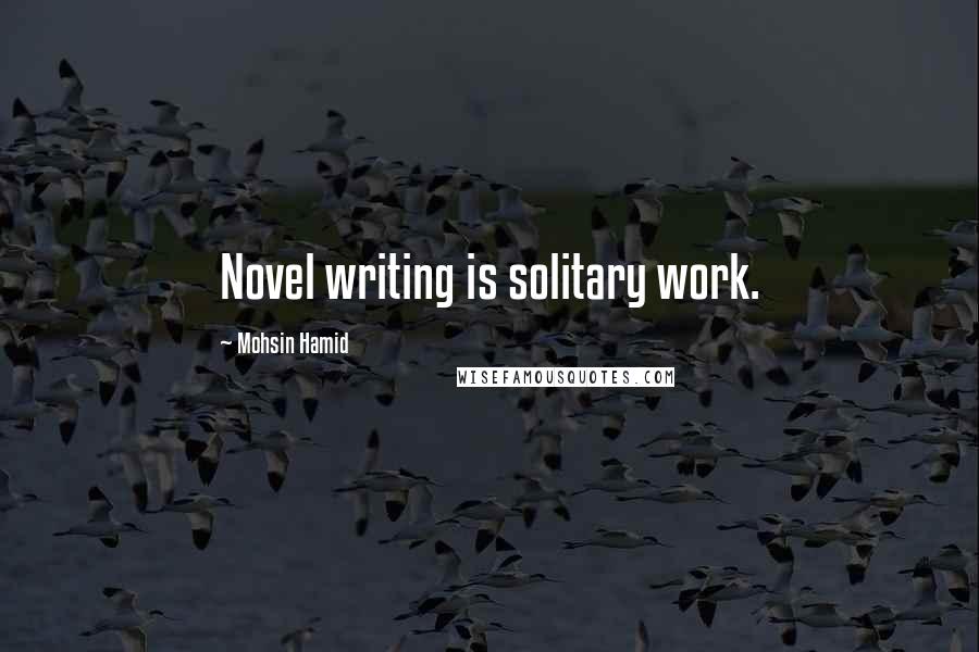 Mohsin Hamid Quotes: Novel writing is solitary work.