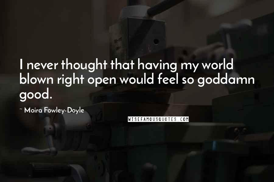 Moira Fowley-Doyle Quotes: I never thought that having my world blown right open would feel so goddamn good.