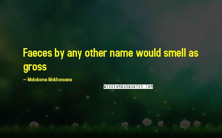 Mokokoma Mokhonoana Quotes: Faeces by any other name would smell as gross