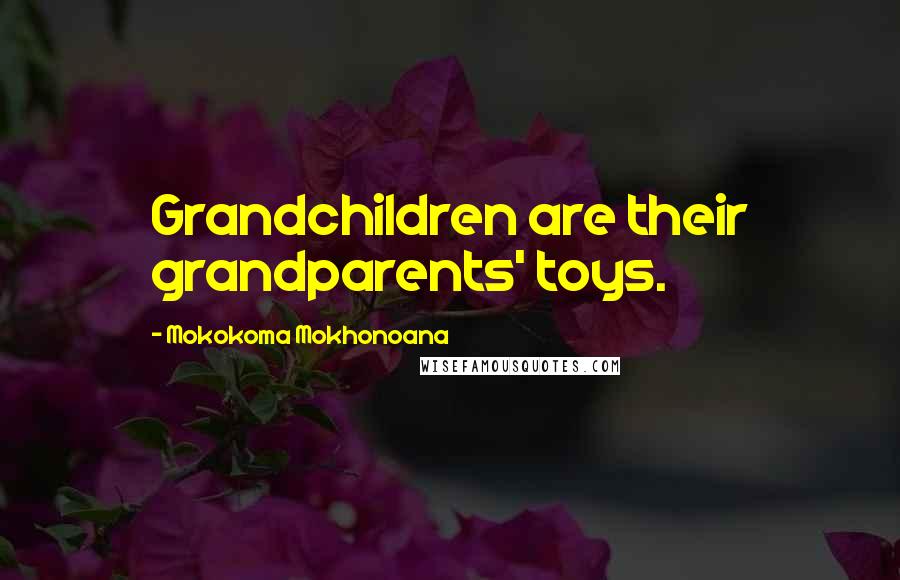 Mokokoma Mokhonoana Quotes: Grandchildren are their grandparents' toys.