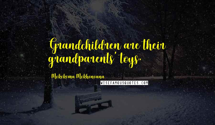 Mokokoma Mokhonoana Quotes: Grandchildren are their grandparents' toys.