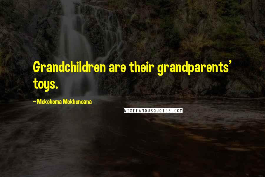 Mokokoma Mokhonoana Quotes: Grandchildren are their grandparents' toys.