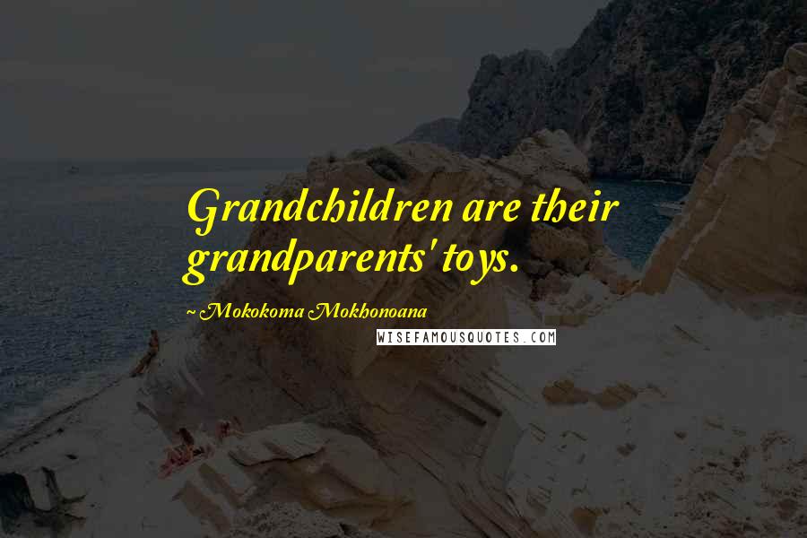Mokokoma Mokhonoana Quotes: Grandchildren are their grandparents' toys.