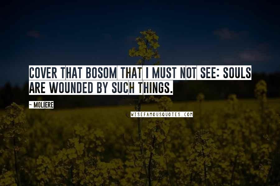 Moliere Quotes: Cover that bosom that I must not see: souls are wounded by such things.