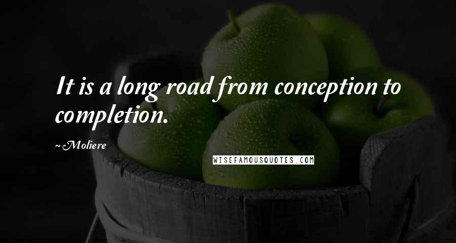 Moliere Quotes: It is a long road from conception to completion.