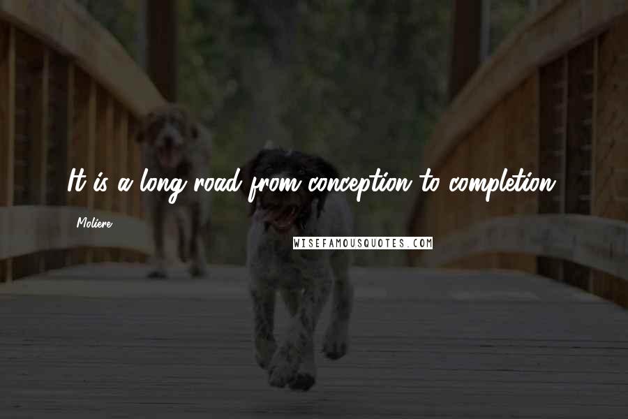 Moliere Quotes: It is a long road from conception to completion.