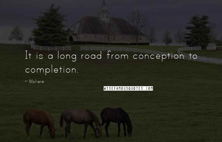 Moliere Quotes: It is a long road from conception to completion.