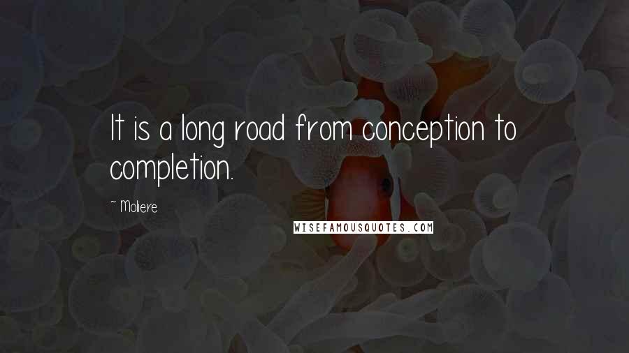 Moliere Quotes: It is a long road from conception to completion.