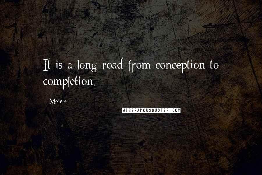 Moliere Quotes: It is a long road from conception to completion.