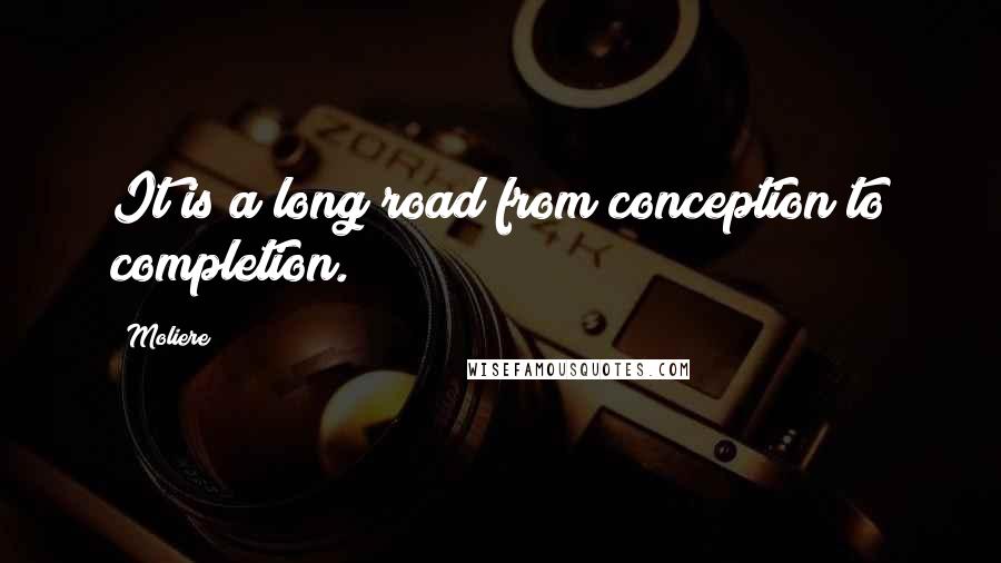 Moliere Quotes: It is a long road from conception to completion.