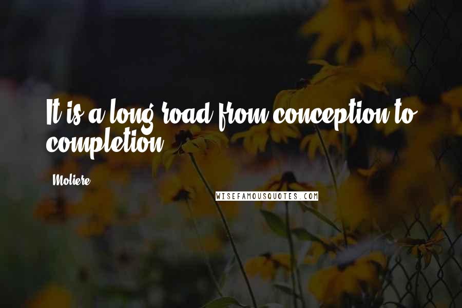 Moliere Quotes: It is a long road from conception to completion.