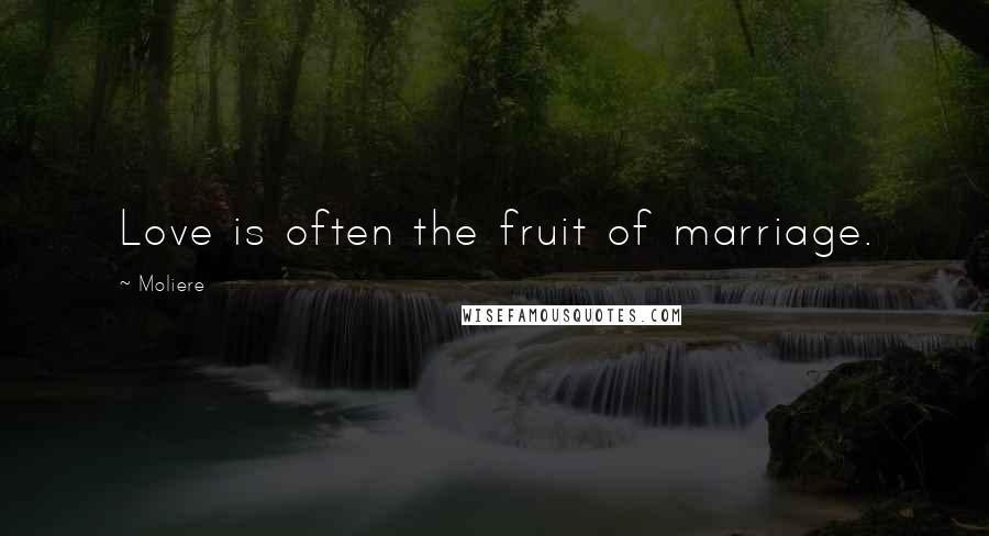 Moliere Quotes: Love is often the fruit of marriage.