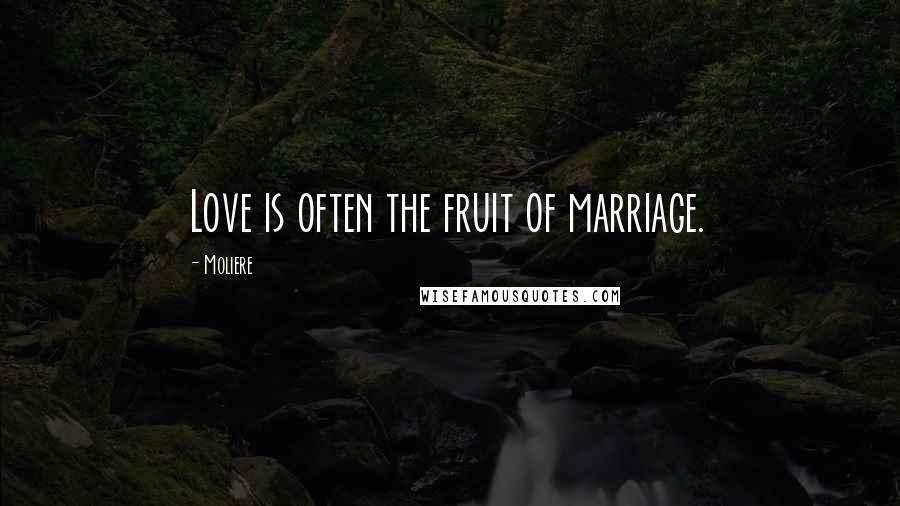 Moliere Quotes: Love is often the fruit of marriage.