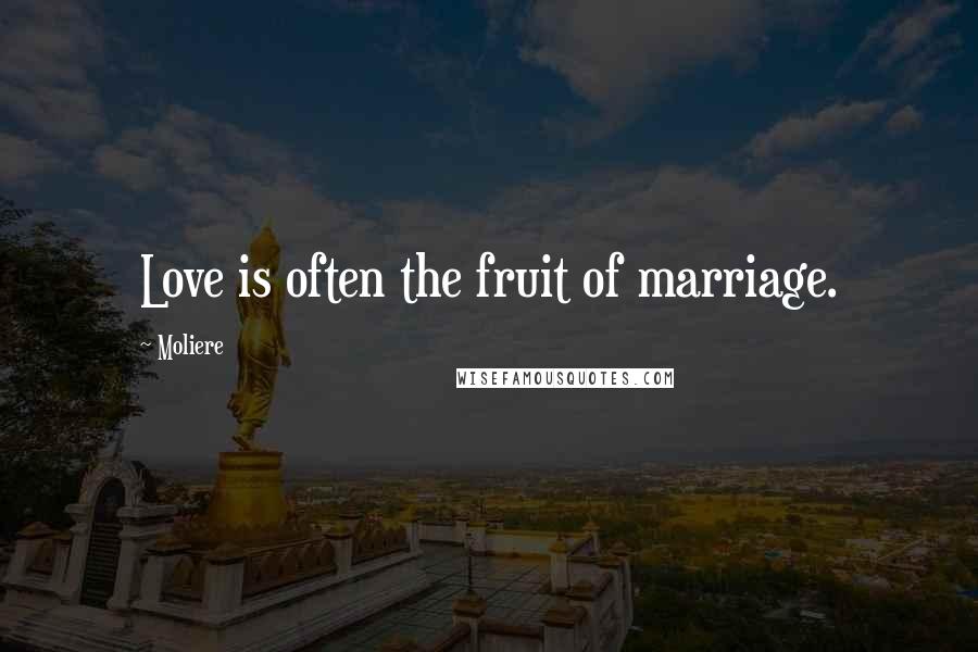 Moliere Quotes: Love is often the fruit of marriage.