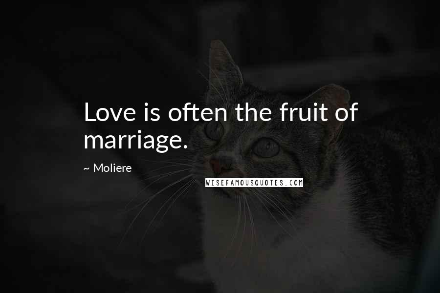 Moliere Quotes: Love is often the fruit of marriage.