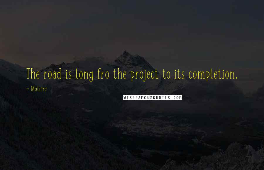 Moliere Quotes: The road is long fro the project to its completion.