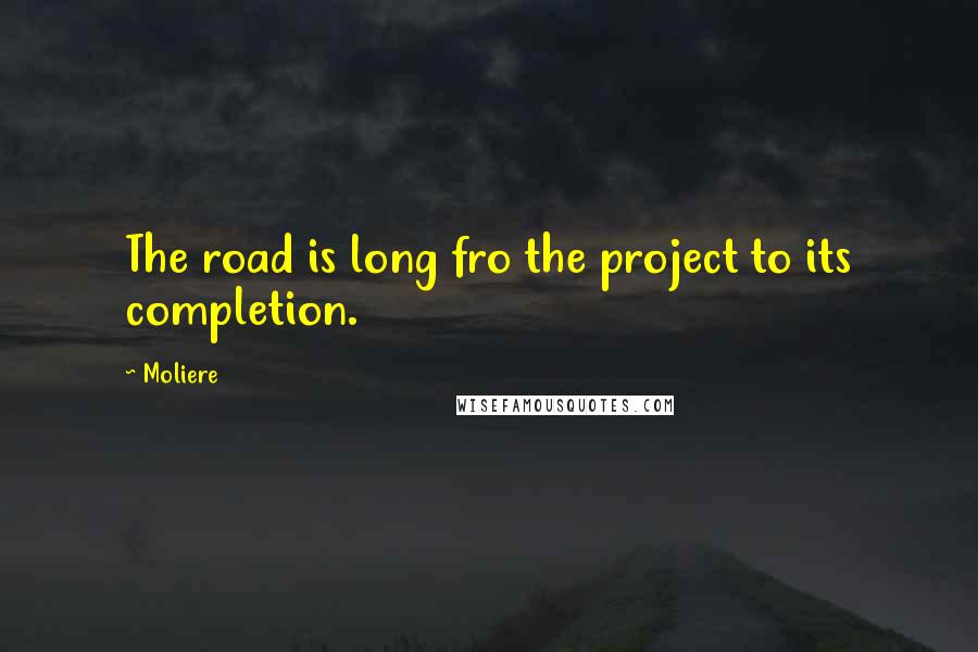 Moliere Quotes: The road is long fro the project to its completion.