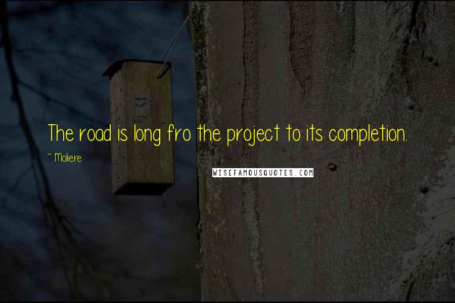 Moliere Quotes: The road is long fro the project to its completion.