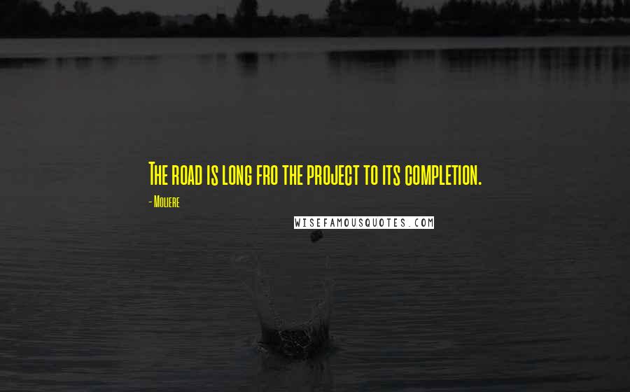 Moliere Quotes: The road is long fro the project to its completion.