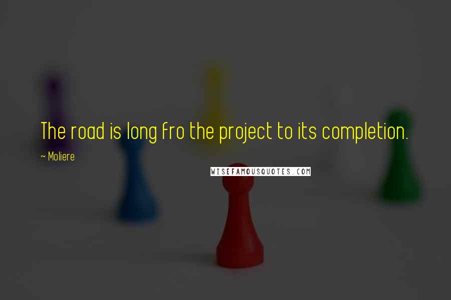Moliere Quotes: The road is long fro the project to its completion.