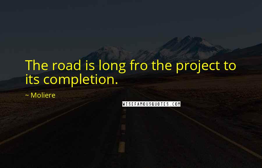 Moliere Quotes: The road is long fro the project to its completion.