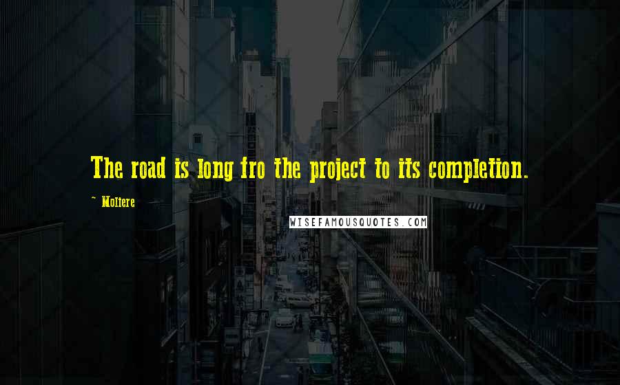 Moliere Quotes: The road is long fro the project to its completion.