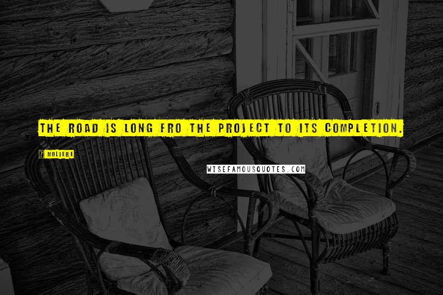 Moliere Quotes: The road is long fro the project to its completion.