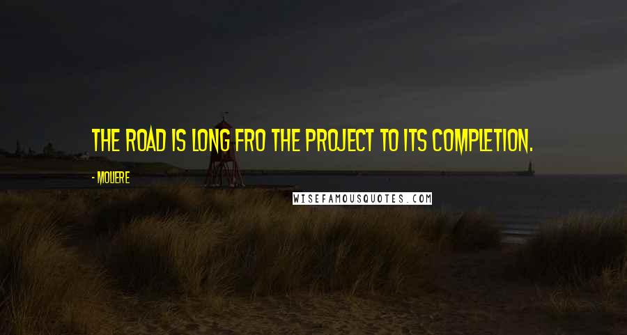 Moliere Quotes: The road is long fro the project to its completion.