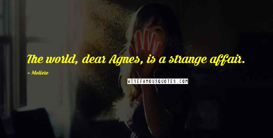 Moliere Quotes: The world, dear Agnes, is a strange affair.