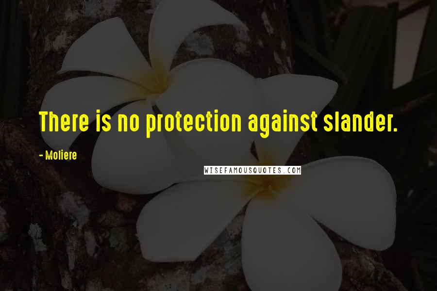 Moliere Quotes: There is no protection against slander.