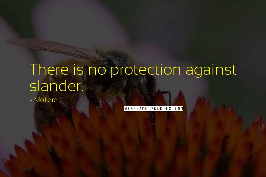 Moliere Quotes: There is no protection against slander.