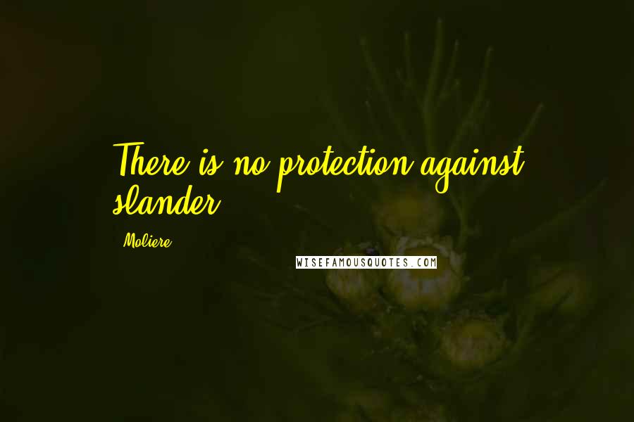 Moliere Quotes: There is no protection against slander.