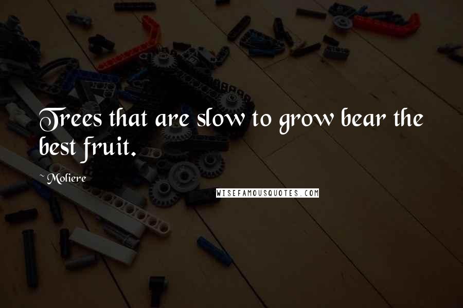 Moliere Quotes: Trees that are slow to grow bear the best fruit.