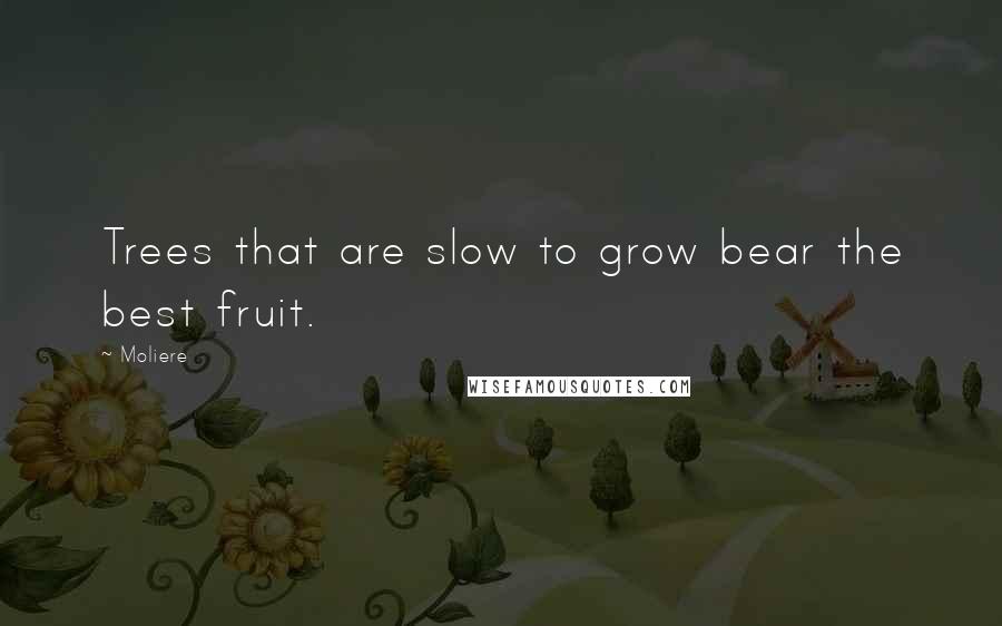 Moliere Quotes: Trees that are slow to grow bear the best fruit.