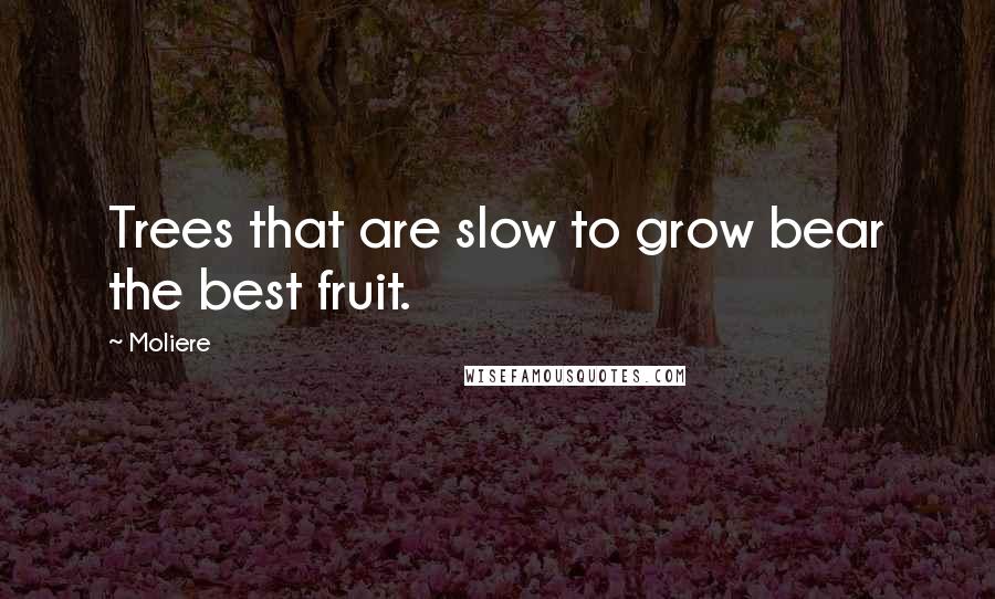 Moliere Quotes: Trees that are slow to grow bear the best fruit.