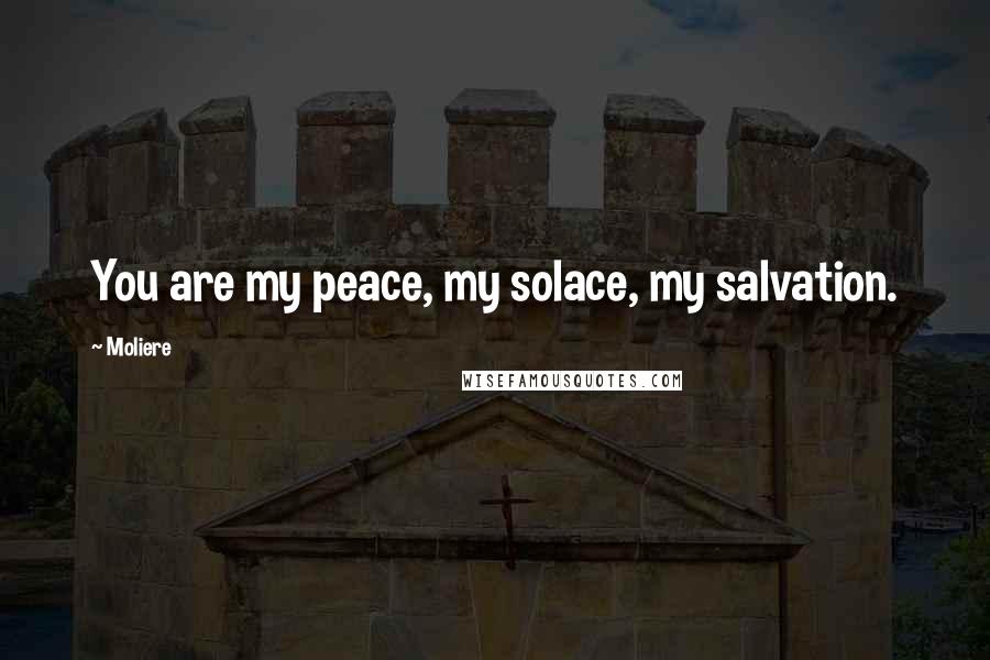 Moliere Quotes: You are my peace, my solace, my salvation.