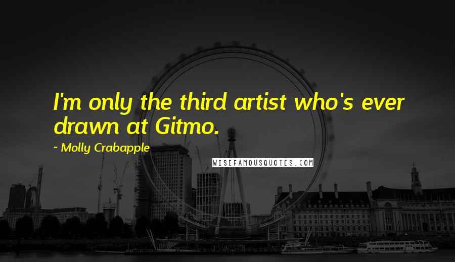 Molly Crabapple Quotes: I'm only the third artist who's ever drawn at Gitmo.