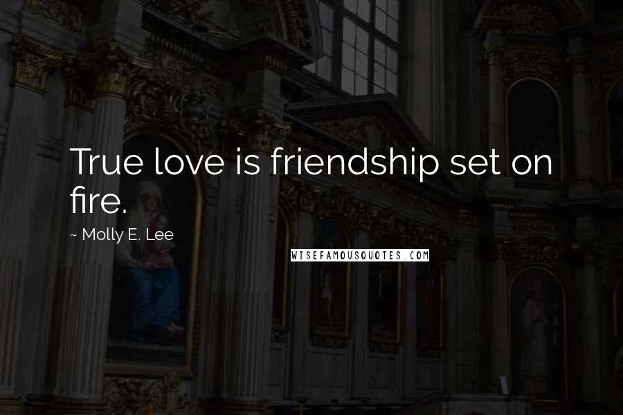 Molly E. Lee Quotes: True love is friendship set on fire.