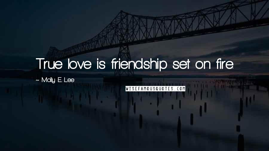 Molly E. Lee Quotes: True love is friendship set on fire.