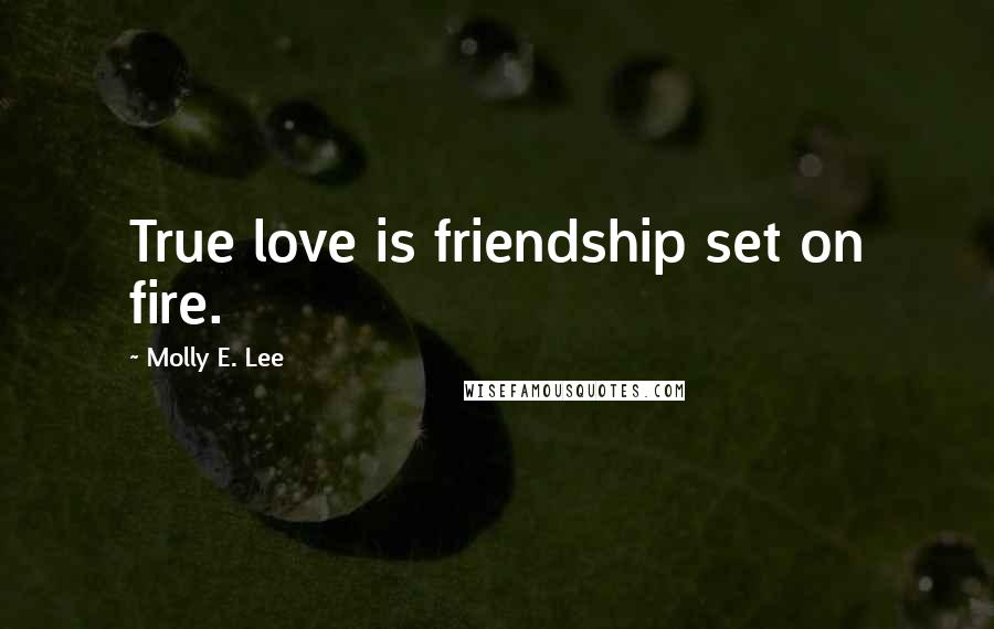 Molly E. Lee Quotes: True love is friendship set on fire.