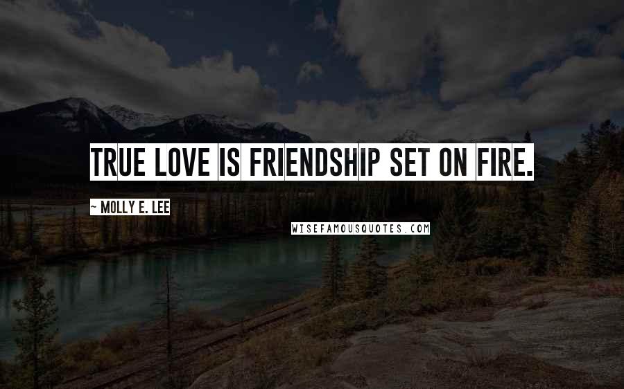 Molly E. Lee Quotes: True love is friendship set on fire.