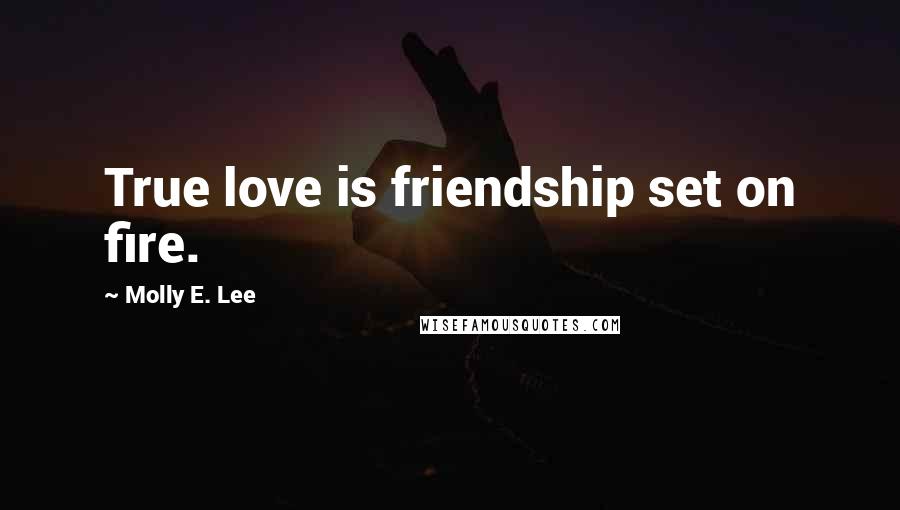 Molly E. Lee Quotes: True love is friendship set on fire.