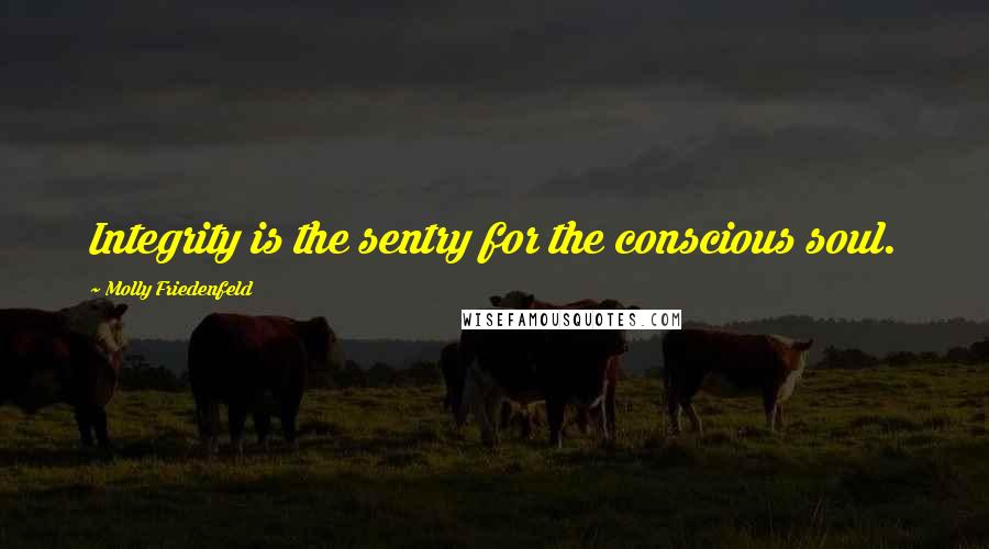 Molly Friedenfeld Quotes: Integrity is the sentry for the conscious soul.