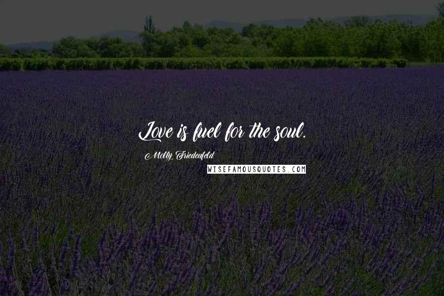 Molly Friedenfeld Quotes: Love is fuel for the soul.