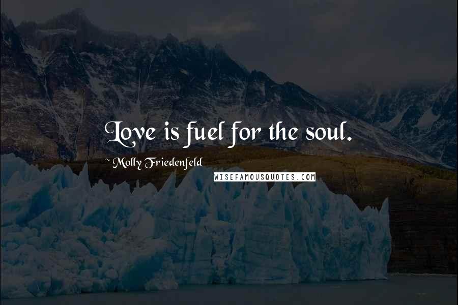 Molly Friedenfeld Quotes: Love is fuel for the soul.