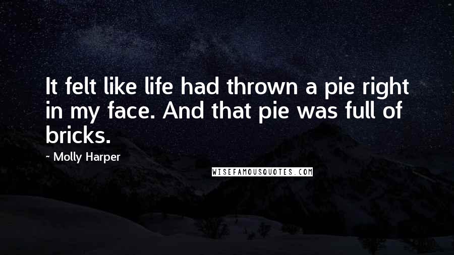 Molly Harper Quotes: It felt like life had thrown a pie right in my face. And that pie was full of bricks.