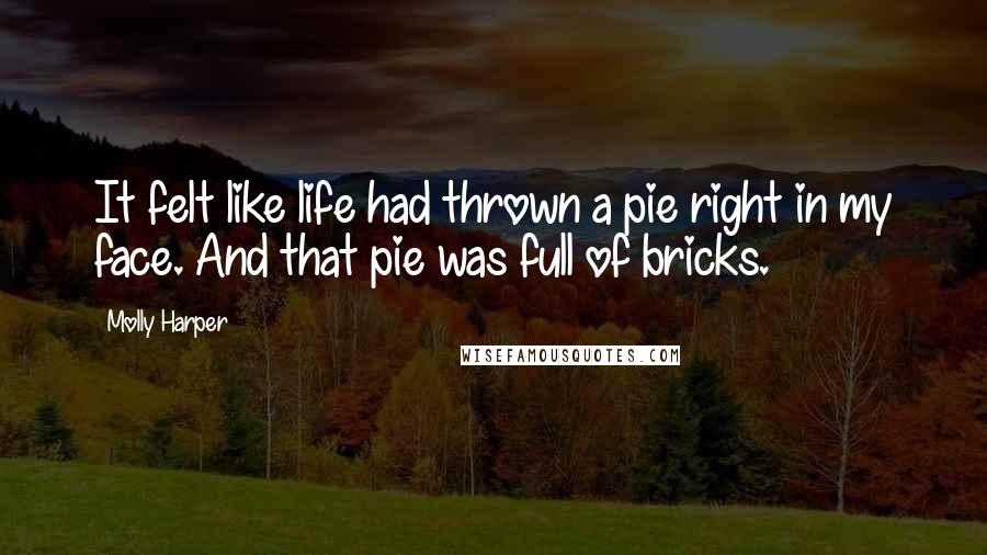 Molly Harper Quotes: It felt like life had thrown a pie right in my face. And that pie was full of bricks.