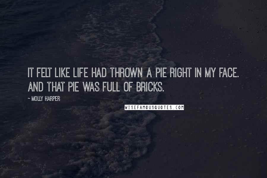 Molly Harper Quotes: It felt like life had thrown a pie right in my face. And that pie was full of bricks.